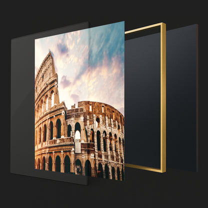 Colosseum – Rome Wall Art Photography Print, Ancient Architecture, Sunset Sky