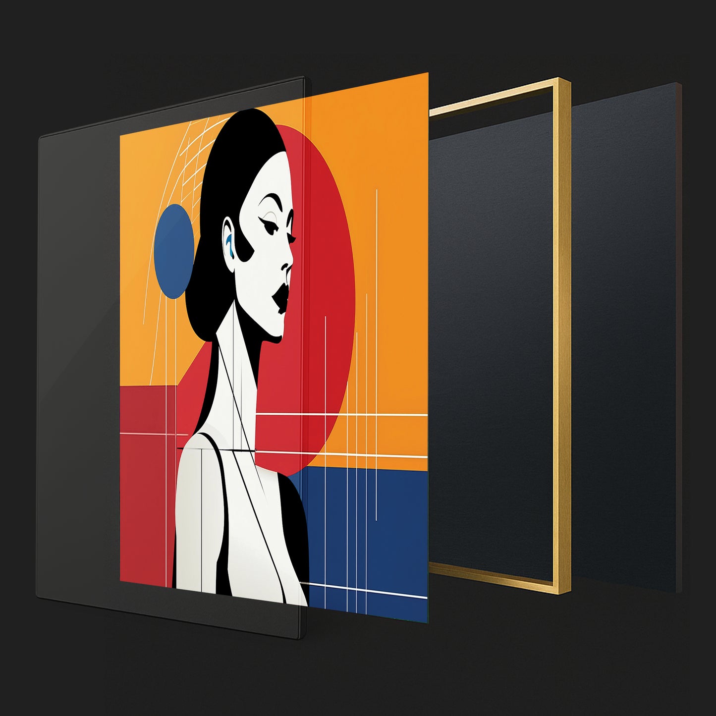 Timeless Motion – Luxury Framed Glass Art