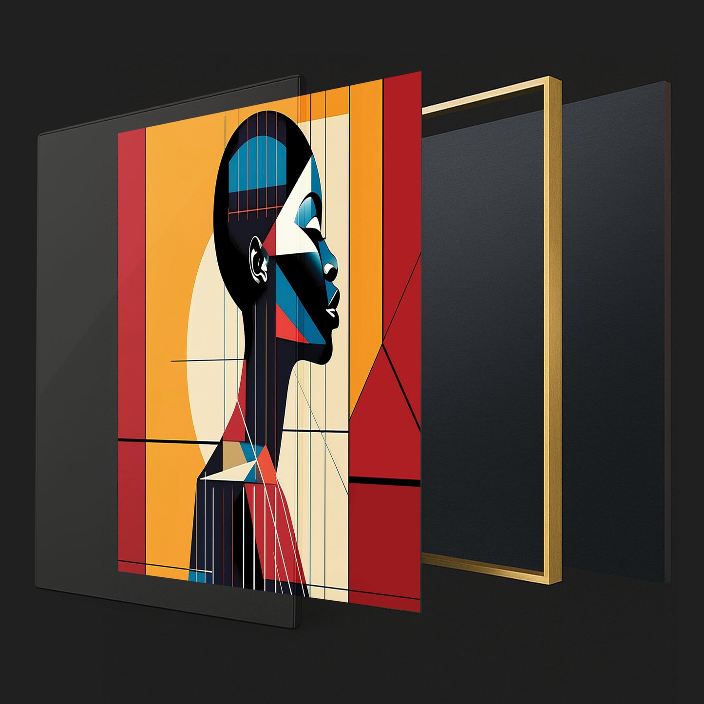 Grace in Profile – Luxury Framed Glass Art