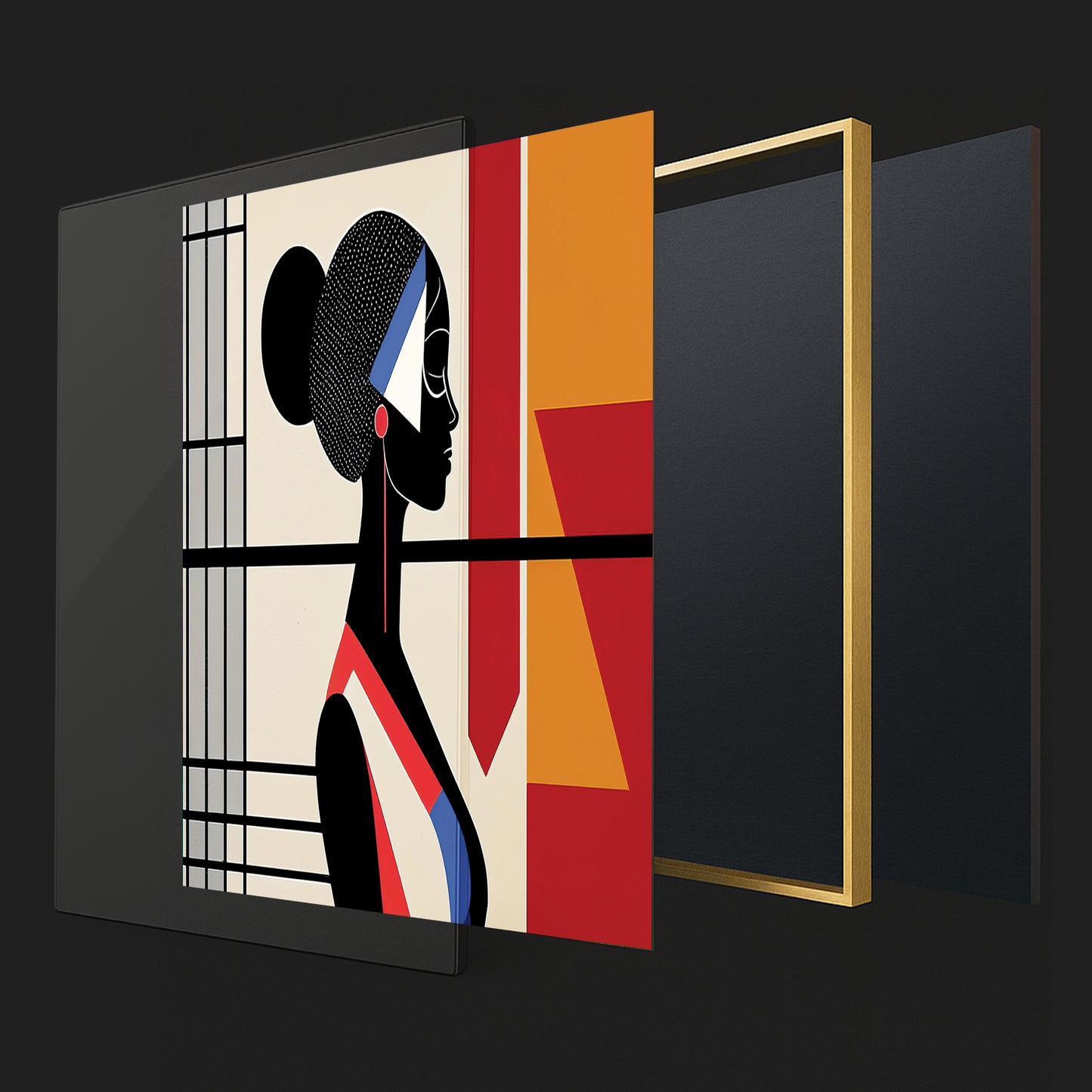 Geometry & Grace – Luxury Framed Glass Art