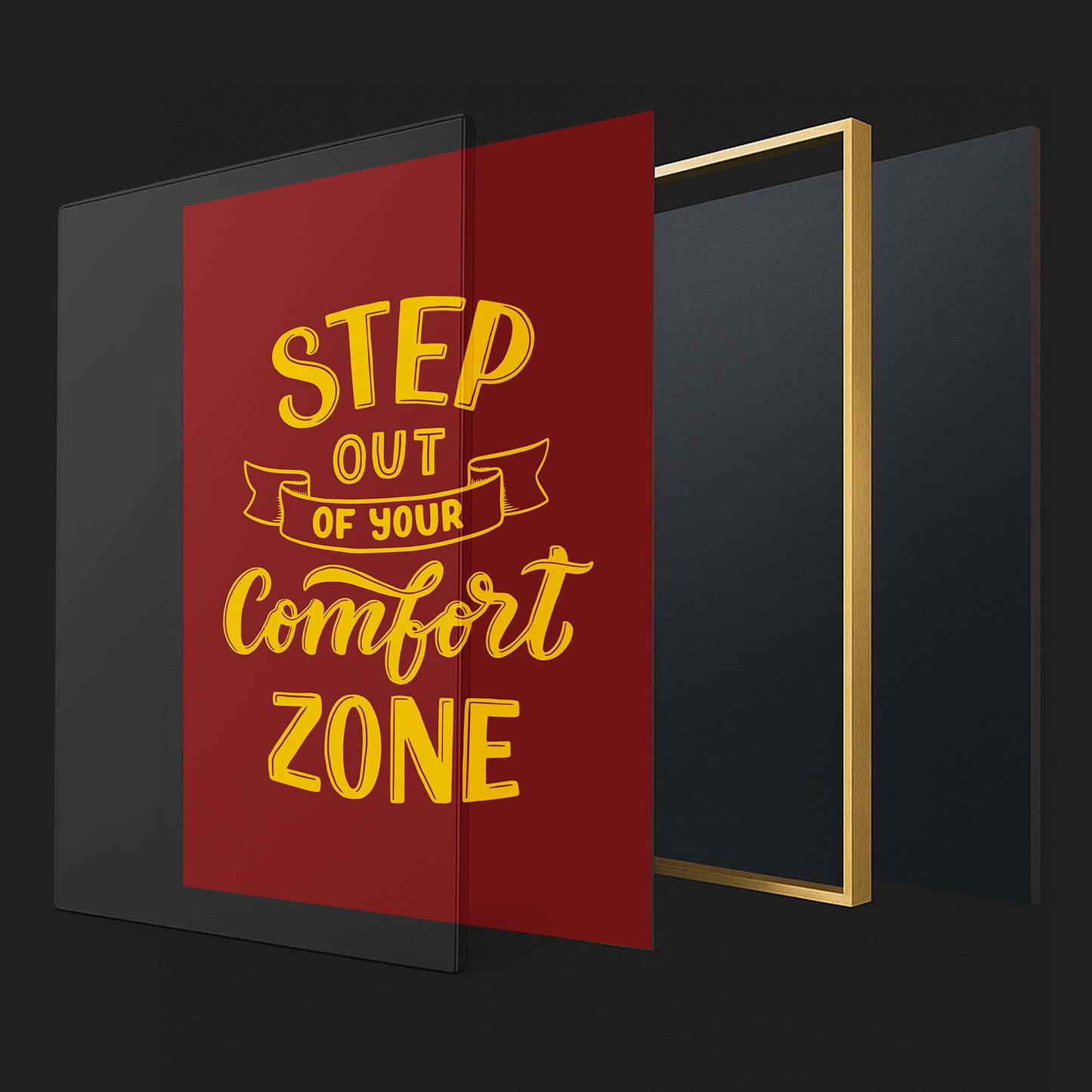 Embrace Growth – Step Out of Your Comfort Zone - Luxury Glass Wall Art