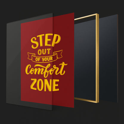 Embrace Growth – Step Out of Your Comfort Zone - Luxury Glass Wall Art