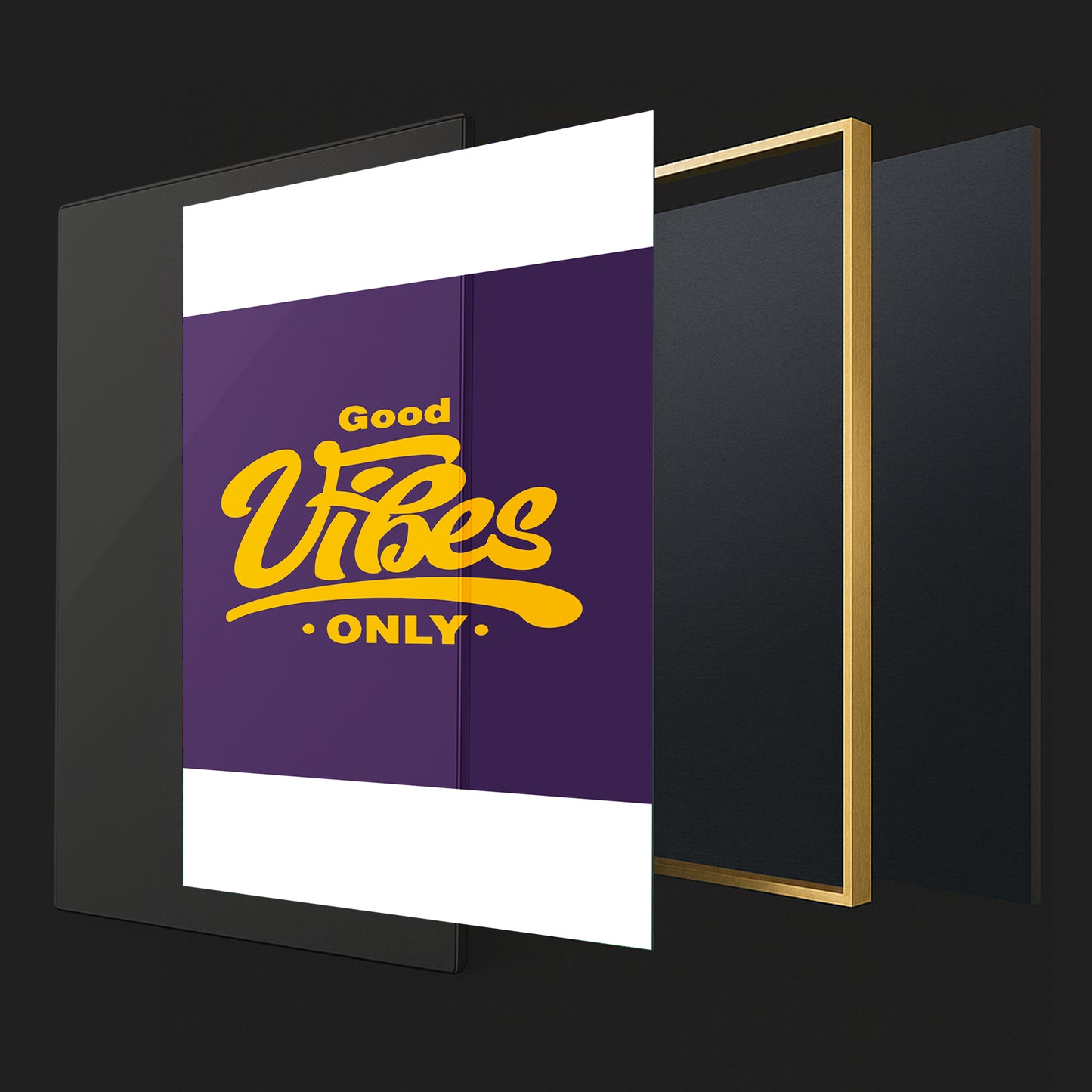 Good Vibes Only - Luxury Framed Wall Art (Multiple Colors)