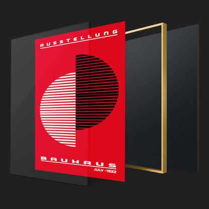 Lines of Thought – Bauhaus Exhibition 1922 | Luxury Framed Glass Art (Multiple Colors)