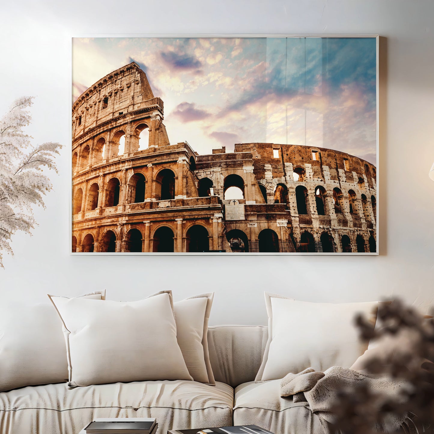 Colosseum – Rome Wall Art Photography Print, Ancient Architecture, Sunset Sky