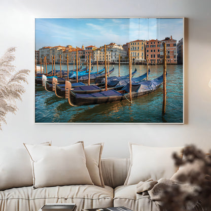 Gondolas on the Grand Canal – Venice Wall Art, Romantic European Travel Decor