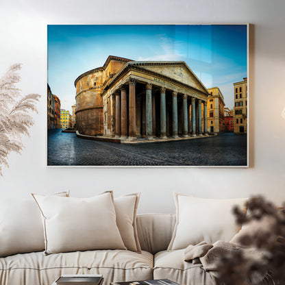 Pantheon of Rome – Ancient Temple with Corinthian Columns, Luxury UV Gloss Wall Art