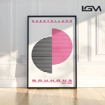 Lines of Thought – Bauhaus Exhibition 1922 | Luxury Framed Glass Art (Multiple Colors)