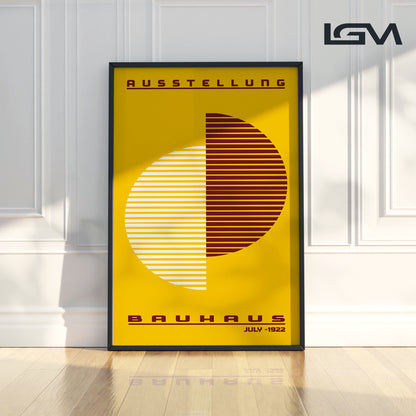 Lines of Thought – Bauhaus Exhibition 1922 | Luxury Framed Glass Art (Multiple Colors)