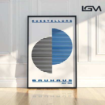 Lines of Thought – Bauhaus Exhibition 1922 | Luxury Framed Glass Art (Multiple Colors)