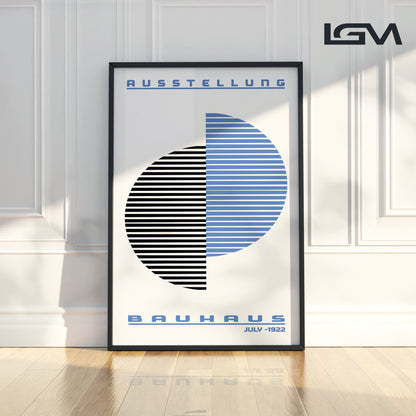 Lines of Thought – Bauhaus Exhibition 1922 | Luxury Framed Glass Art (Multiple Colors)