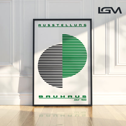 Lines of Thought – Bauhaus Exhibition 1922 | Luxury Framed Glass Art (Multiple Colors)
