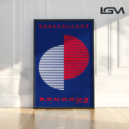 Lines of Thought – Bauhaus Exhibition 1922 | Luxury Framed Glass Art (Multiple Colors)