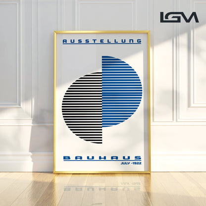 Lines of Thought – Bauhaus Exhibition 1922 | Luxury Framed Glass Art (Multiple Colors)