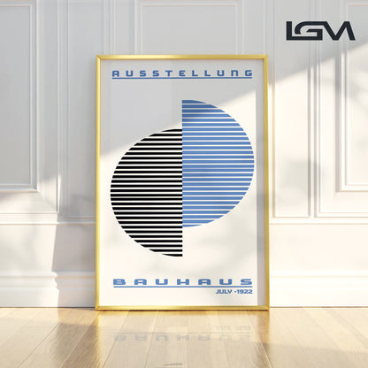 Lines of Thought – Bauhaus Exhibition 1922 | Luxury Framed Glass Art (Multiple Colors)