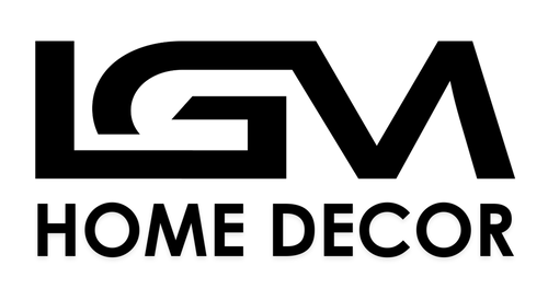 Logo of LGM Home Decor with a stylized 'LG' and 'HOME DECOR' text on a white background