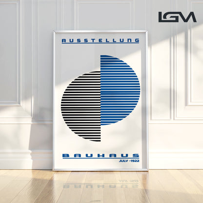 Lines of Thought – Bauhaus Exhibition 1922 | Luxury Framed Glass Art (Multiple Colors)