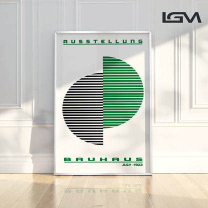 Lines of Thought – Bauhaus Exhibition 1922 | Luxury Framed Glass Art (Multiple Colors)