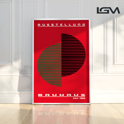 Lines of Thought – Bauhaus Exhibition 1922 | Luxury Framed Glass Art (Multiple Colors)
