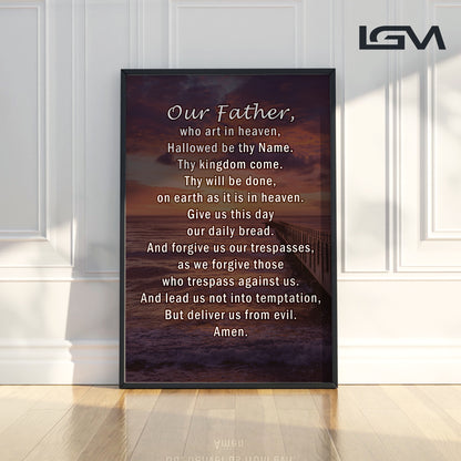 The Lord’s Prayer Wall Art – Our Father Christian Décor