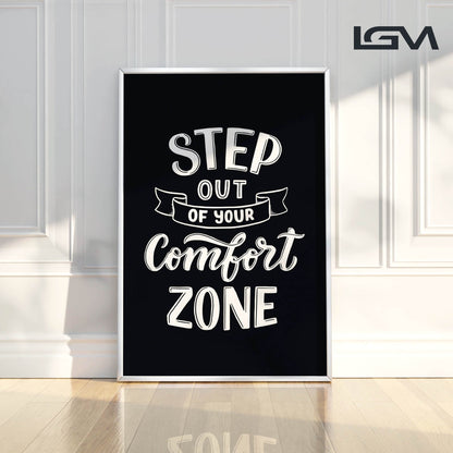 Embrace Growth – Step Out of Your Comfort Zone - Luxury Glass Wall Art