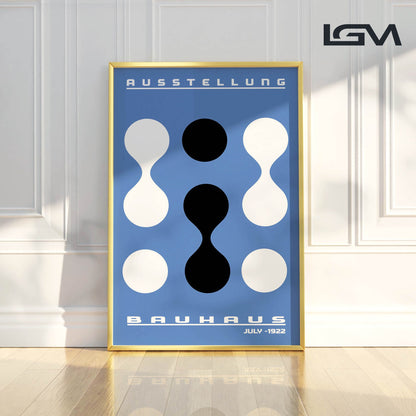 Form & Rhythm - Bauhaus Exhibition 1922 | Luxury Framed Glass Wall Art (Multiple Colors)
