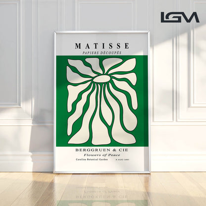 Timeless Elegance - Modern Matisse Inspired Geometric Wall Art – Luxury Glass Framed Wall Decoration (Multiple Colors)