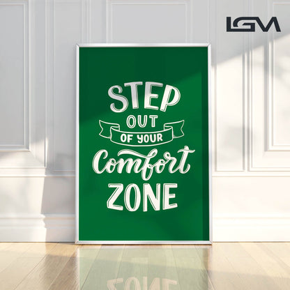 Embrace Growth – Step Out of Your Comfort Zone - Luxury Glass Wall Art