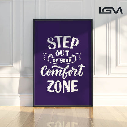 Embrace Growth – Step Out of Your Comfort Zone - Luxury Glass Wall Art