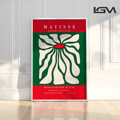Timeless Elegance - Modern Matisse Inspired Geometric Wall Art – Luxury Glass Framed Wall Decoration (Multiple Colors)