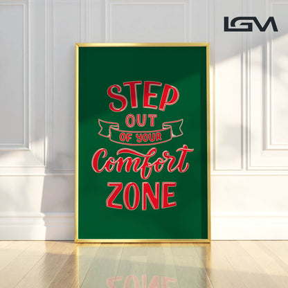 Embrace Growth – Step Out of Your Comfort Zone - Luxury Glass Wall Art