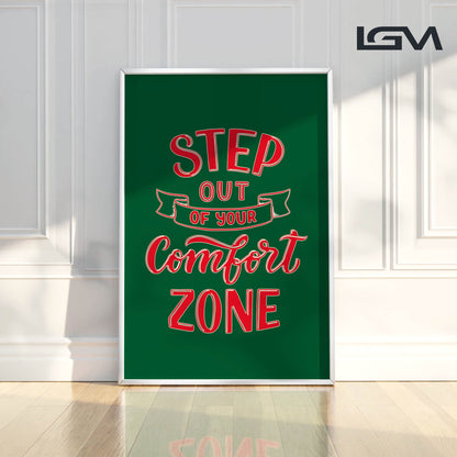 Embrace Growth – Step Out of Your Comfort Zone - Luxury Glass Wall Art