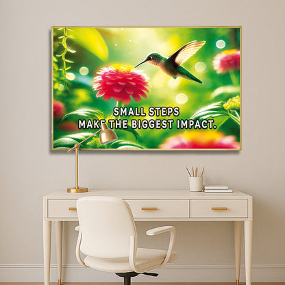 Small Steps, Big Impact – Hummingbird Wall Art