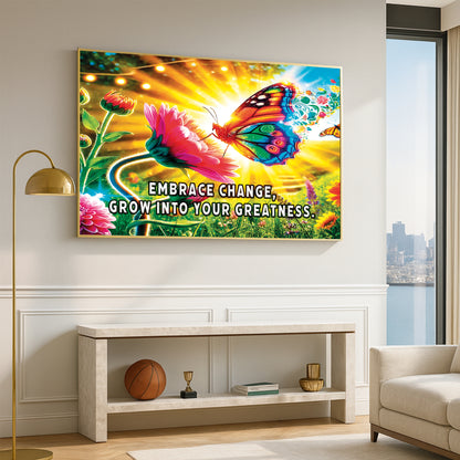 Butterfly of Change – Embrace Change Motivational Wall Art