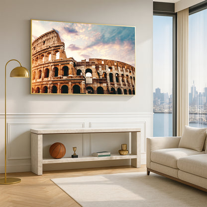 Colosseum – Rome Wall Art Photography Print, Ancient Architecture, Sunset Sky