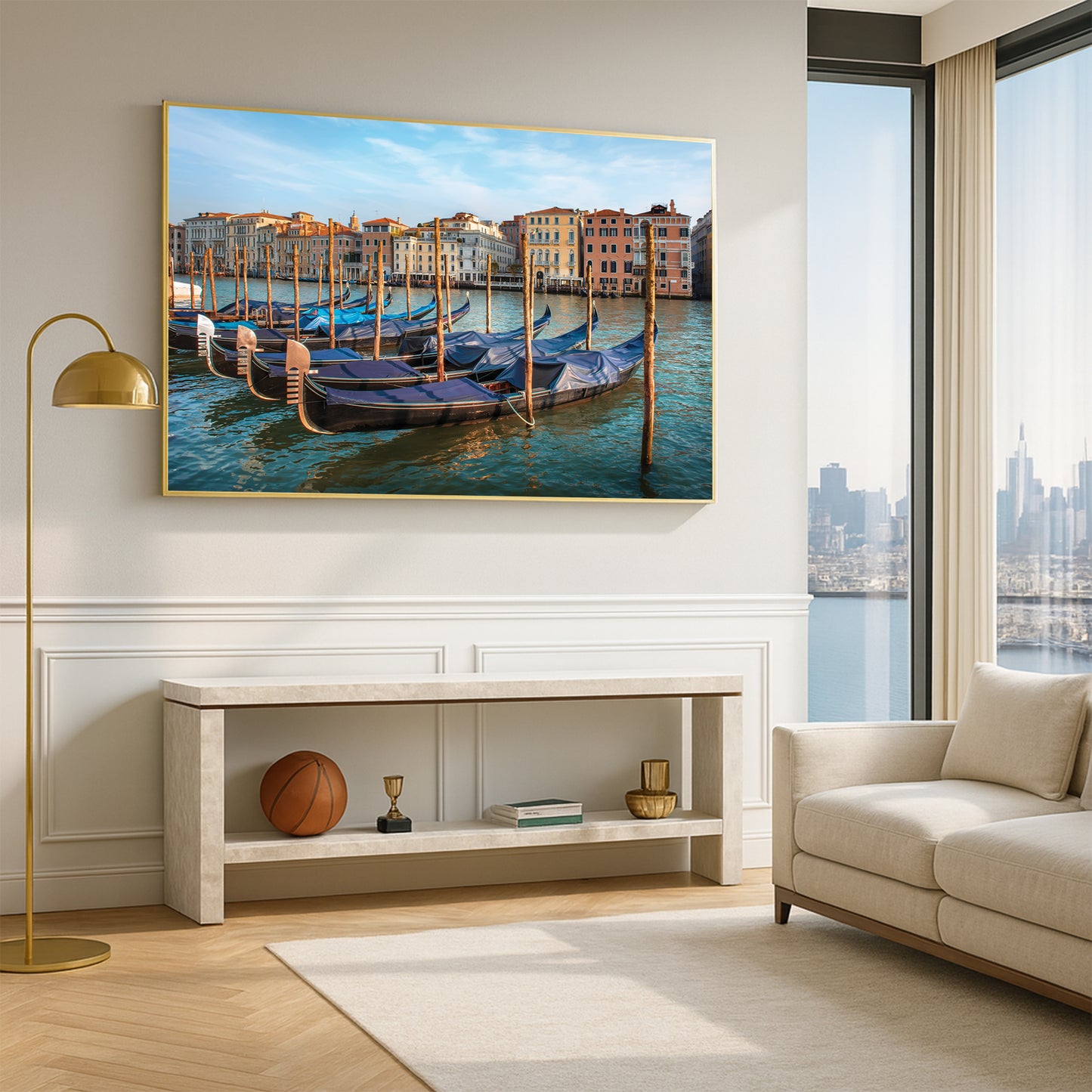 Gondolas on the Grand Canal – Venice Wall Art, Romantic European Travel Decor