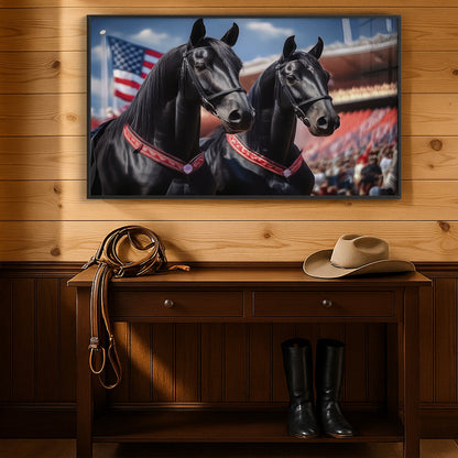 Champions in Red – Draft Horses at Parade Ground