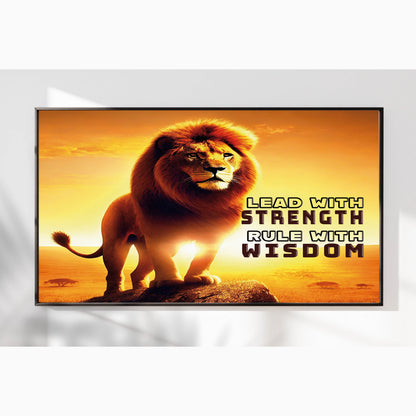 Lead With Strength – Lion Wall Art