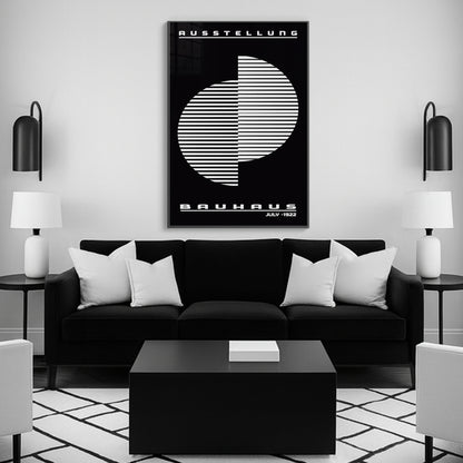 Lines of Thought – Bauhaus Exhibition 1922 | Luxury Framed Glass Art (Multiple Colors)