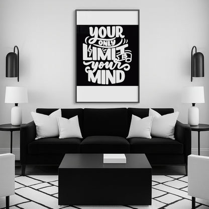 Your Only Limit is Your Mind - Luxury Glass Framed Wall Art (Multiple Colors)