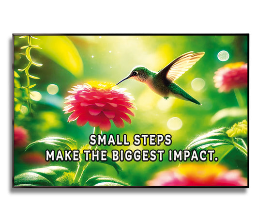 Small Steps, Big Impact – Hummingbird Wall Art