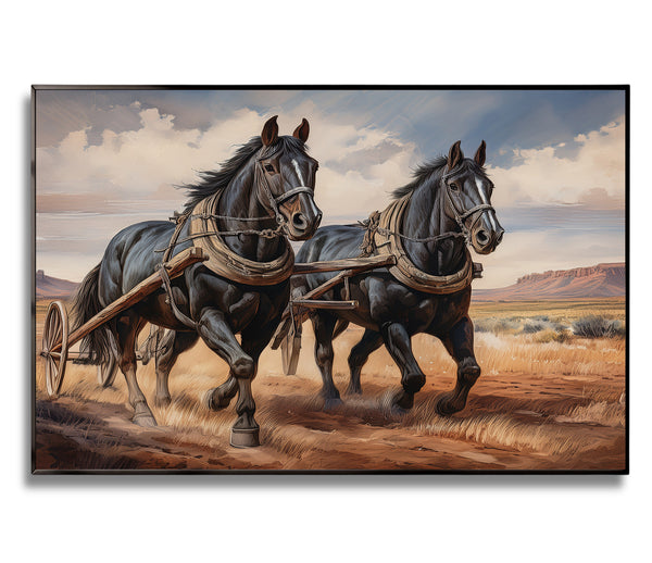 Legacy in Motion – Percheron Drafts on the Frontier