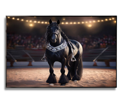 Regal Parade – Percheron in Ornate Silver Tack