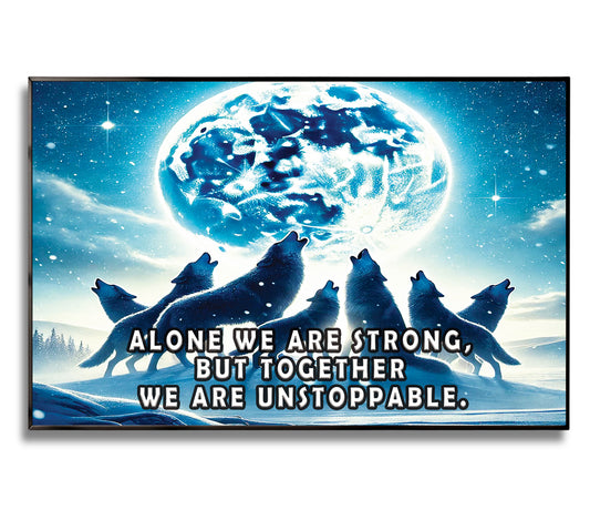 Together We Are Unstoppable – Wolves Wall Art
