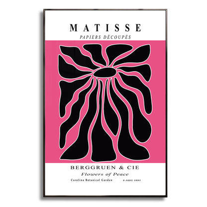 Radiant Bloom - Modern Matisse Inspired Geometric Wall Art – Luxury Glass Wall Decoration (Multiple Colors)