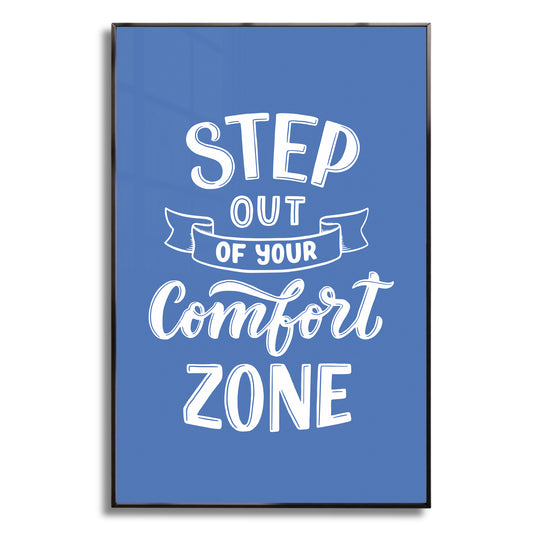 Embrace Growth – Step Out of Your Comfort Zone - Luxury Glass Wall Art