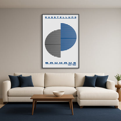Lines of Thought – Bauhaus Exhibition 1922 | Luxury Framed Glass Art (Multiple Colors)