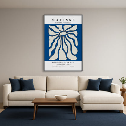 Timeless Elegance - Modern Matisse Inspired Geometric Wall Art – Luxury Glass Framed Wall Decoration (Multiple Colors)