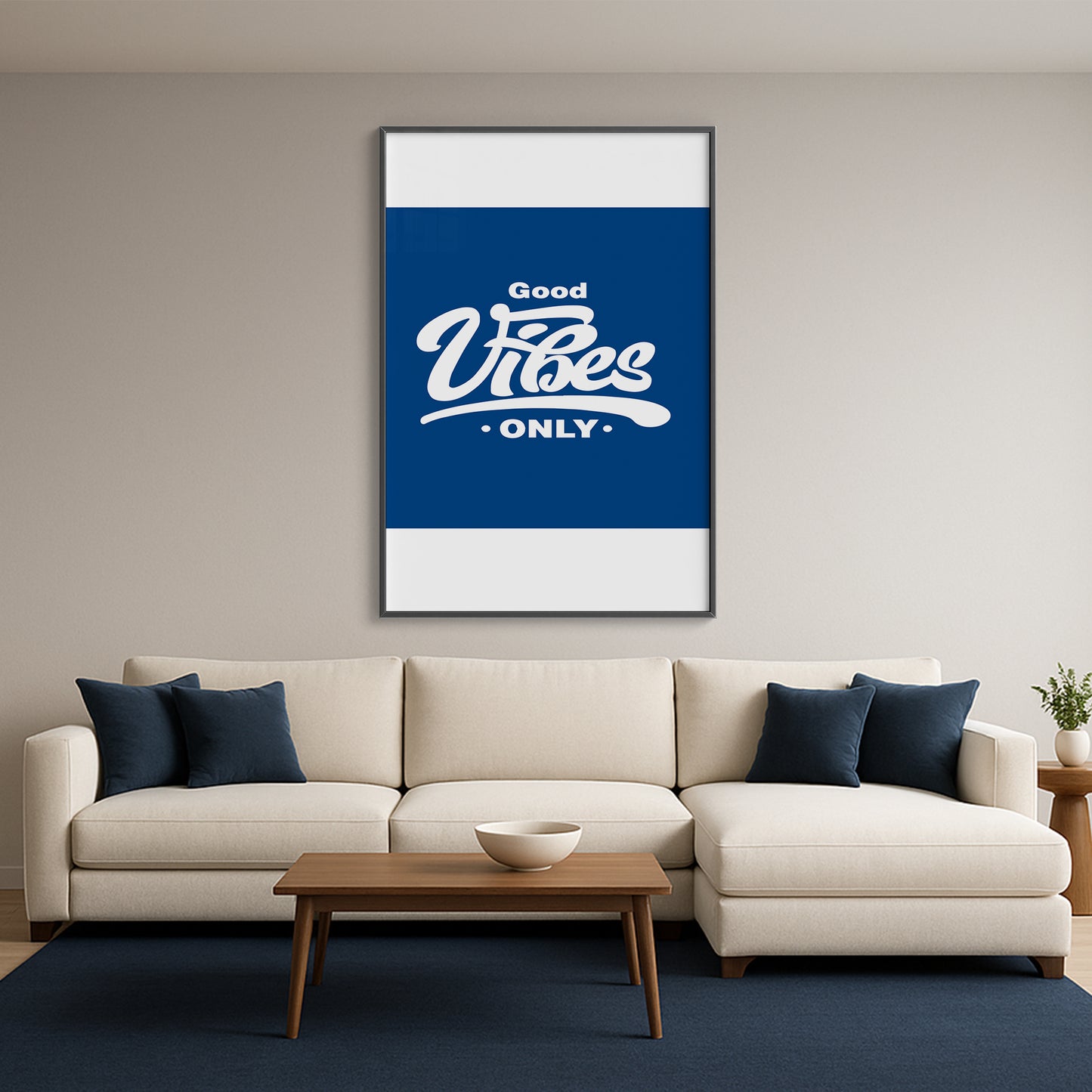 Good Vibes Only - Luxury Framed Wall Art (Multiple Colors)