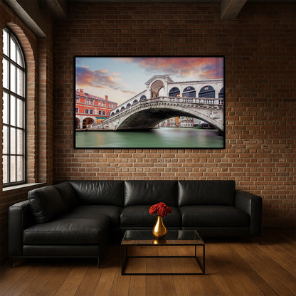 Venetian Reflections – The Rialto Bridge – Italian Architecture Photography Print